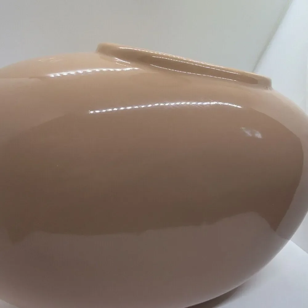 Srednick Collection Vase Made In Japan Vintage 12” Wide 7.5” Tall -Peach